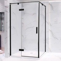 Душевой уголок Bravat Blackline 120х80х195, L