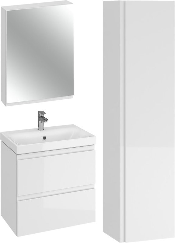 Тумба с раковиной Cersanit Moduo slim 60 белая