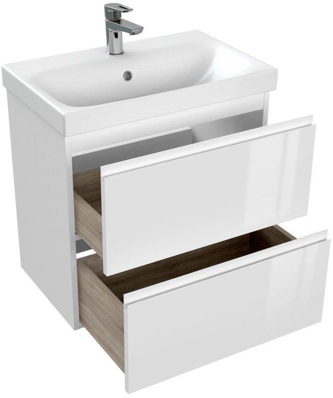 Тумба с раковиной Cersanit Moduo slim 60 белая