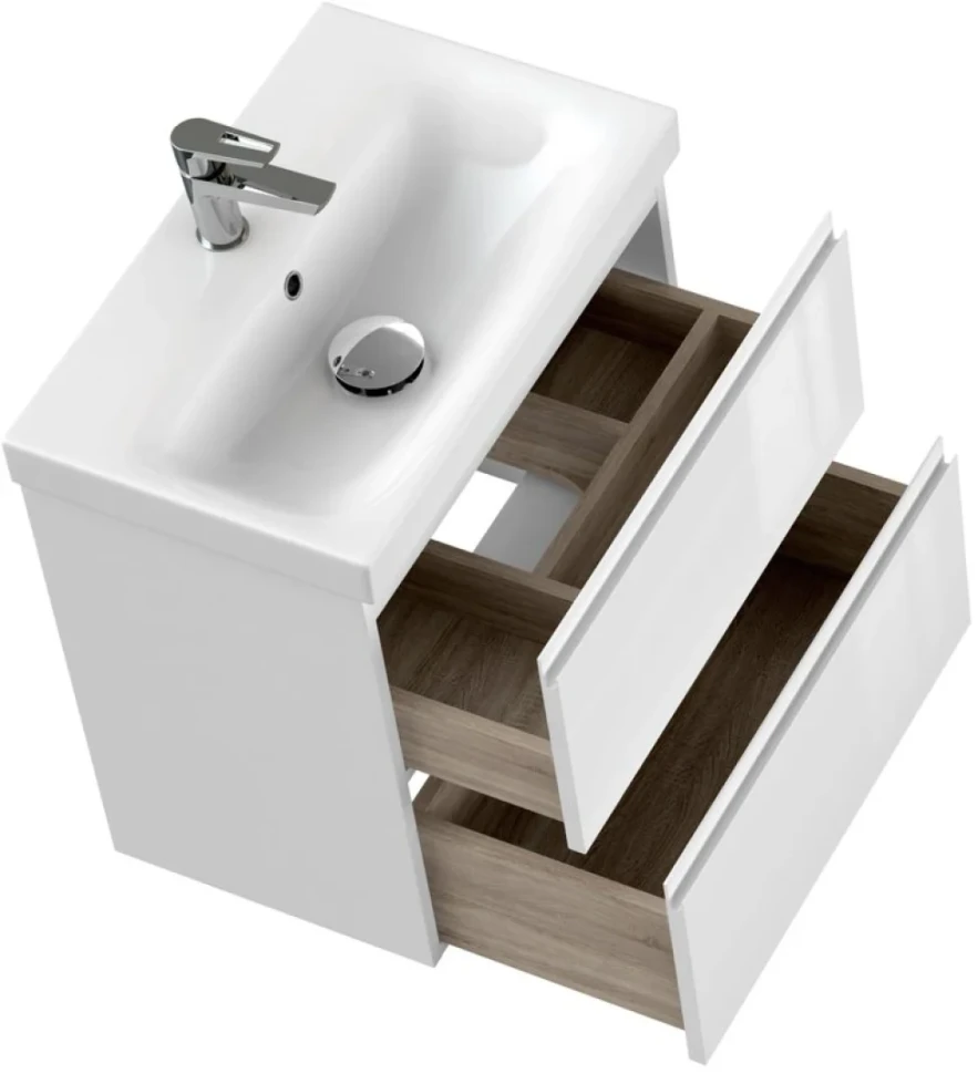 Тумба с раковиной Cersanit Moduo slim 60 белая