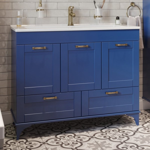 Тумба под раковину Sanflor Ванесса 105, напольная, индиго