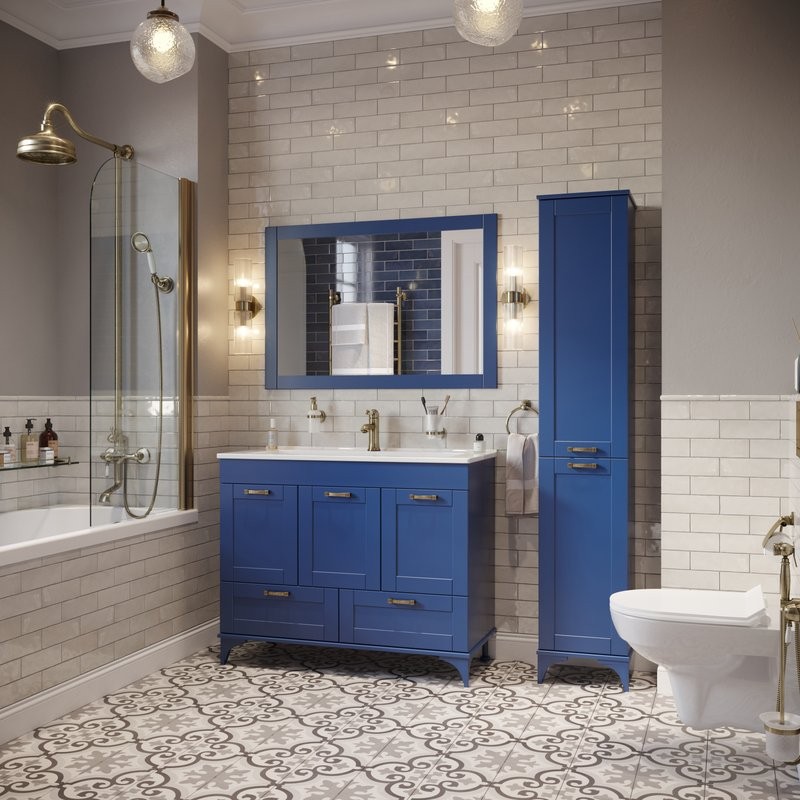 Тумба под раковину Sanflor Ванесса 105, напольная, индиго