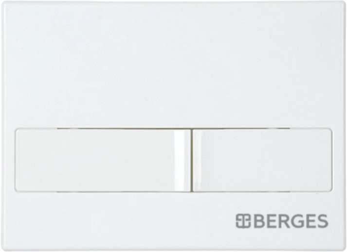 Комплект Berges Novum Vita Rimless крышка-сиденье, кнопка смыва L1, белая