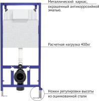 Комплект Berges Novum Vita Rimless крышка-сиденье, кнопка смыва L1, белая