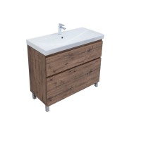 Тумба под раковину Aquanet Алвита New 100 напольная, дуб веллингтон табак Тумба под раковину Aquanet Алвита New 100 напольная, дуб веллингтон табак