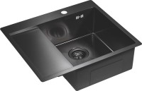 Комплект Мойка Paulmark Kroner PM225951-GMR вороненая сталь R + Измельчитель Intenso