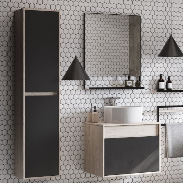 Мебель для ванной комнаты AQUATON Лофт Урбан 65, раковина Mila 40