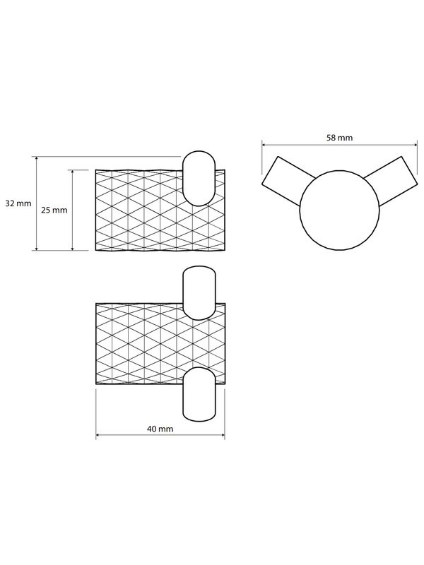 Крючок Bemeta Copra 176106030 матовая медь, на шурупах