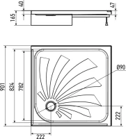 Поддон для душа Alex Baitler AB9017H-2 Поддон для душа Alex Baitler AB9017H-2