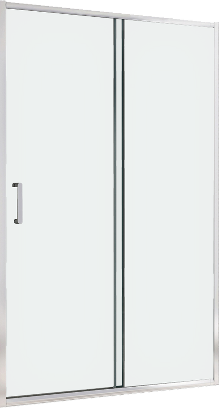 Душевая дверь в нишу Abber Schwarzer Diamant AG301505 150 см, профиль хром, стекло прозрачное