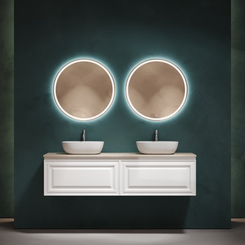 Мебель для ванной комнаты Sancos Very 160 bianco, столешница бежевая TT160A2X, раковина CN6009