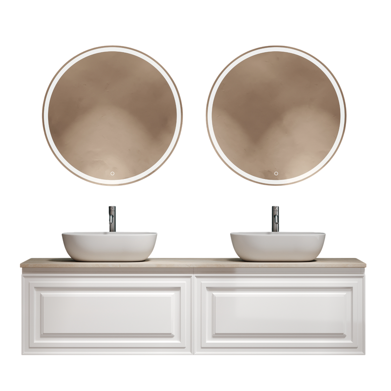 Мебель для ванной комнаты Sancos Very 160 bianco, столешница бежевая TT160A2X, раковина CN6009