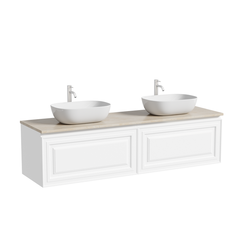 Мебель для ванной комнаты Sancos Very 160 bianco, столешница бежевая TT160A2X, раковина CN6009