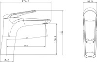 Смеситель для раковины Wonzon & Woghand WW-A41222-BG брашированное золото