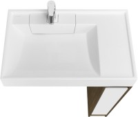 Тумба под раковину без столешницы AQUATON Лондри 20 дуб кантри, фасад белый