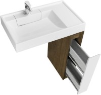 Тумба под раковину без столешницы AQUATON Лондри 20 дуб кантри, фасад белый