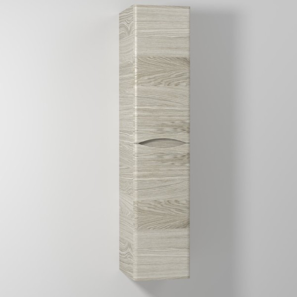 Шкаф пенал для ванной Vod-Ok Adel 30 R,  с бельевой корзиной, подвесной, ореховый дубослив