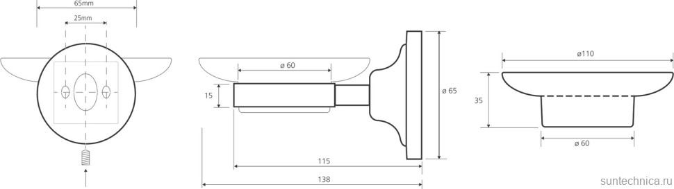 Набор Мыльница Bemeta Retro 144108027 + Стакан 144110017 + Крючок 144106137
