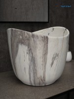 Накладная раковина GID Creativo Mnc9303 36 под матовый камень, круглая, фаянс