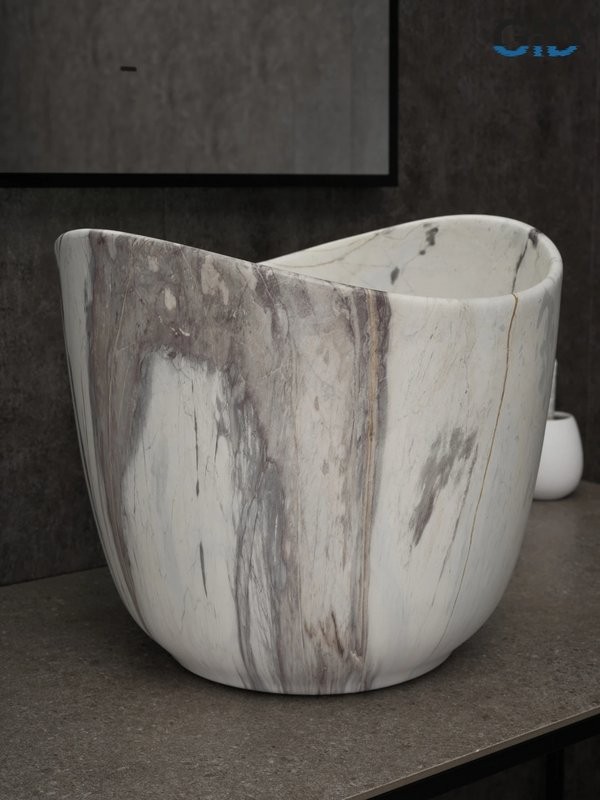 Накладная раковина GID Creativo Mnc9303 36 под матовый камень, круглая, фаянс