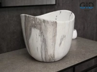 Накладная раковина GID Creativo Mnc9303 36 под матовый камень, круглая, фаянс