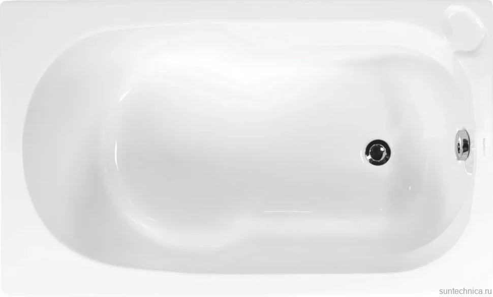 Акриловая ванна Vagnerplast Nike 120x70 см, встраиваемая, ультрабелая, с каркасом