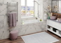 Акриловая ванна Vagnerplast Nike 120x70 см, встраиваемая, ультрабелая, с каркасом