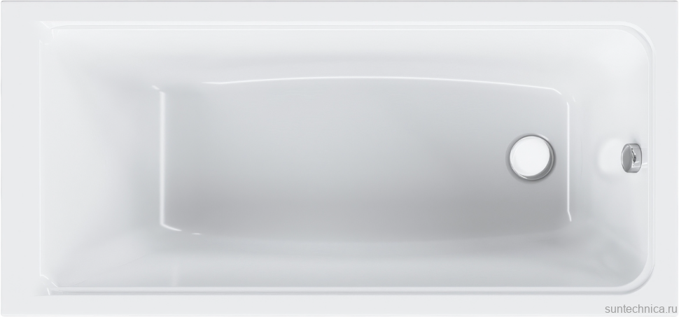 Акриловая ванна AM.PM Gem W90A 150x70 см, пристенная, белая, с каркасом