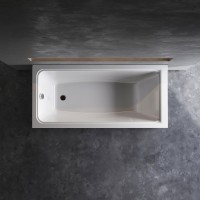 Акриловая ванна AM.PM Gem W90A 150x70 см, пристенная, белая, с каркасом