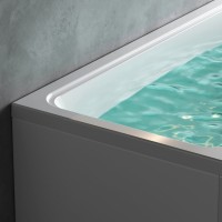 Акриловая ванна AM.PM Gem W90A 150x70 см, пристенная, белая, с каркасом