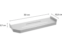 Полка Fixsen Hi-Tech FX-843F графит Полка Fixsen Hi-Tech FX-843F графит
