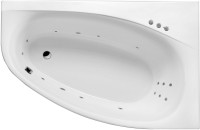 Акриловая ванна Excellent Kameleon WAEX.KMP17.SMART P 170x110 см, угловая, правая, пристенная, с гидромассажем, белая, асимметричная, с каркасом, со сливом-переливом