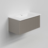Тумба с раковиной La Fenice Terra 80 подвесная, cappuccino, раковина Slim Line 80 см
