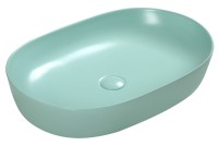 Накладная раковина SantiLine SL-1017LG светло-зеленая матовая