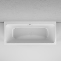 Акриловая ванна AM.PM Func 170x75 см, пристенная, белая, с каркасом