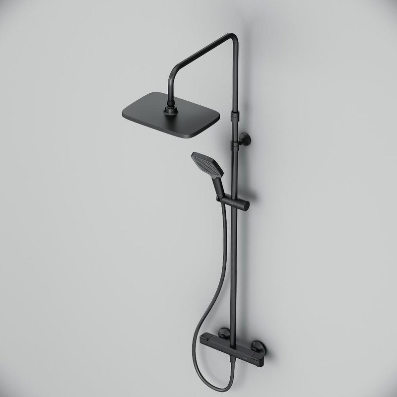 Душевая стойка AM.PM Func F078F422 с термостатом, черная