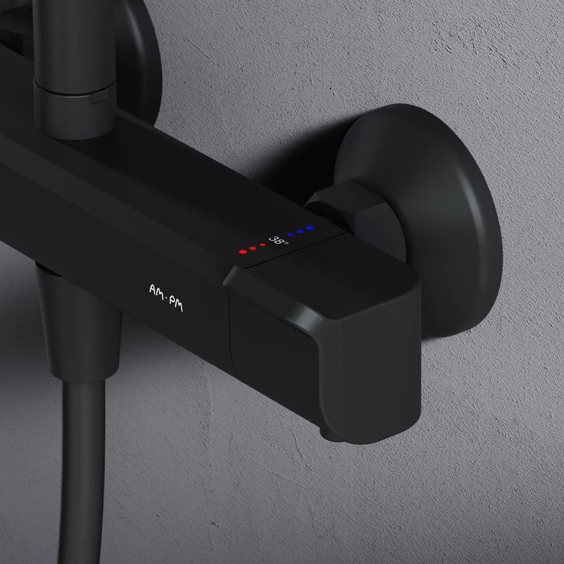 Душевая стойка AM.PM Func F078F422 с термостатом, черная