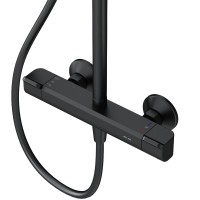 Душевая стойка AM.PM Func F078F422 с термостатом, черная