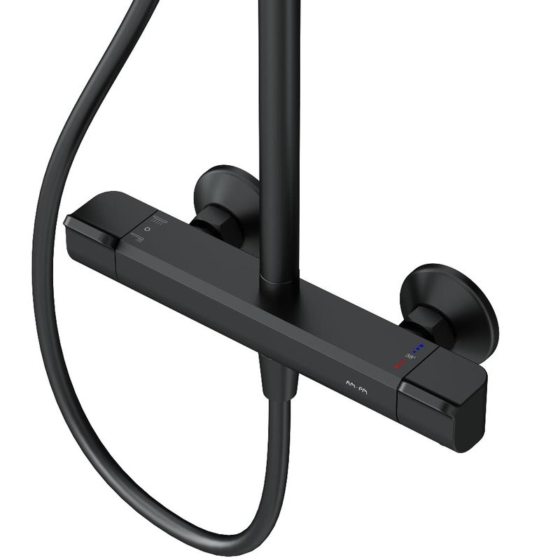 Душевая стойка AM.PM Func F078F422 с термостатом, черная