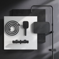 Душевая стойка AM.PM Func F078F422 с термостатом, черная