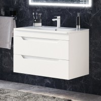 Тумба с раковиной Corozo Юта 65 Z2 подвесная, глянцевая белая