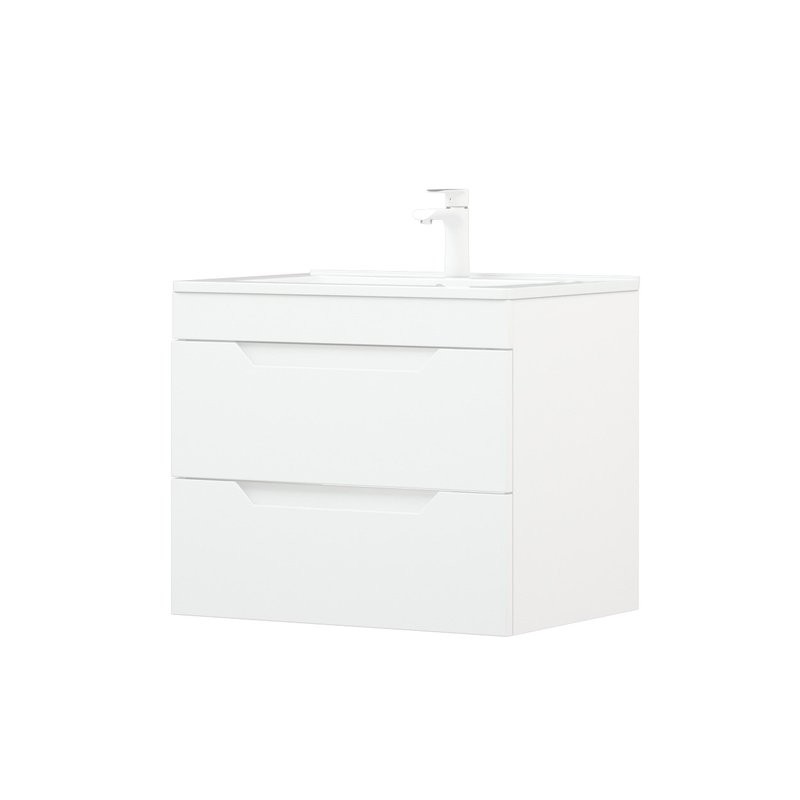 Тумба с раковиной Corozo Юта 65 Z2 подвесная, глянцевая белая