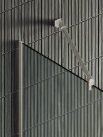 Душевая перегородка Maybahglass MGD-737-5у 89 см, профиль хром матовый, стекло сатин