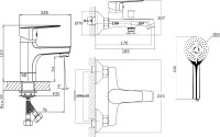 Комплект для ванной Orange Loop Loop M26-311b черный