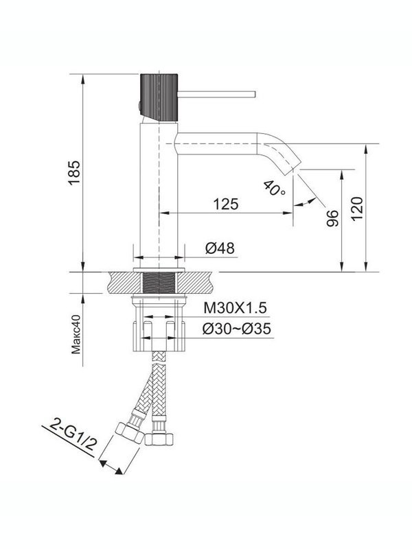 Смеситель для раковины AltroBagno Bilancia AltroBagnoBilancia0144BC матовая медь