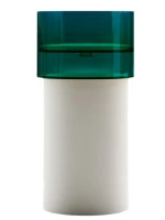 Раковина напольная Abber Kristall AT2701White-Aquamarin 45 белая, бирюзовая, круглая