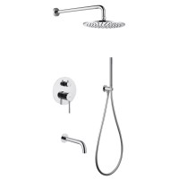 Душевой комплект Abber Wasser Kreis AF8117 С ВНУТРЕННЕЙ ЧАСТЬЮ, хром