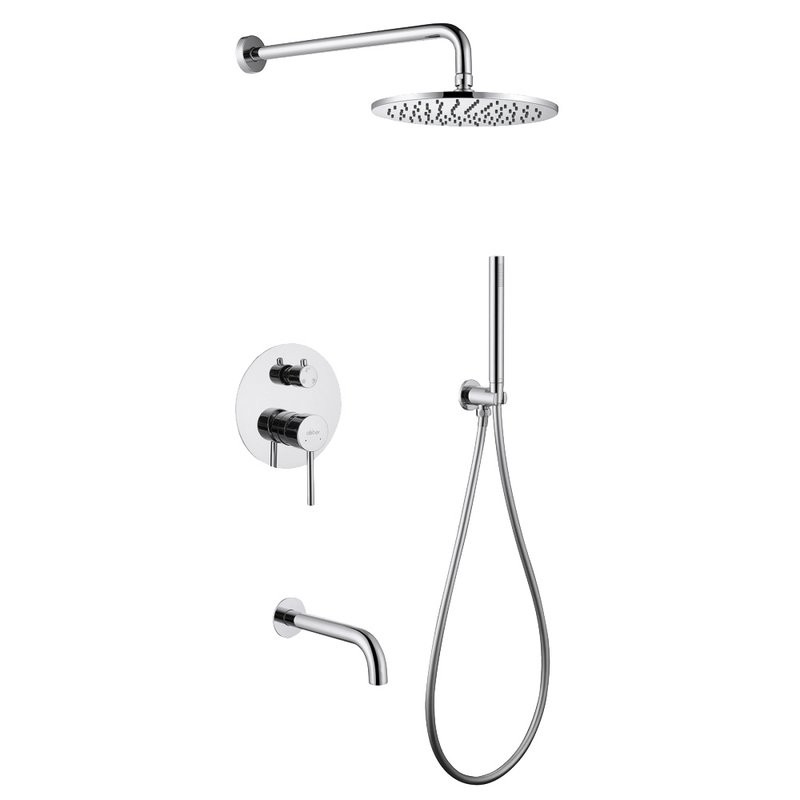 Душевой комплект Abber Wasser Kreis AF8117 С ВНУТРЕННЕЙ ЧАСТЬЮ, хром