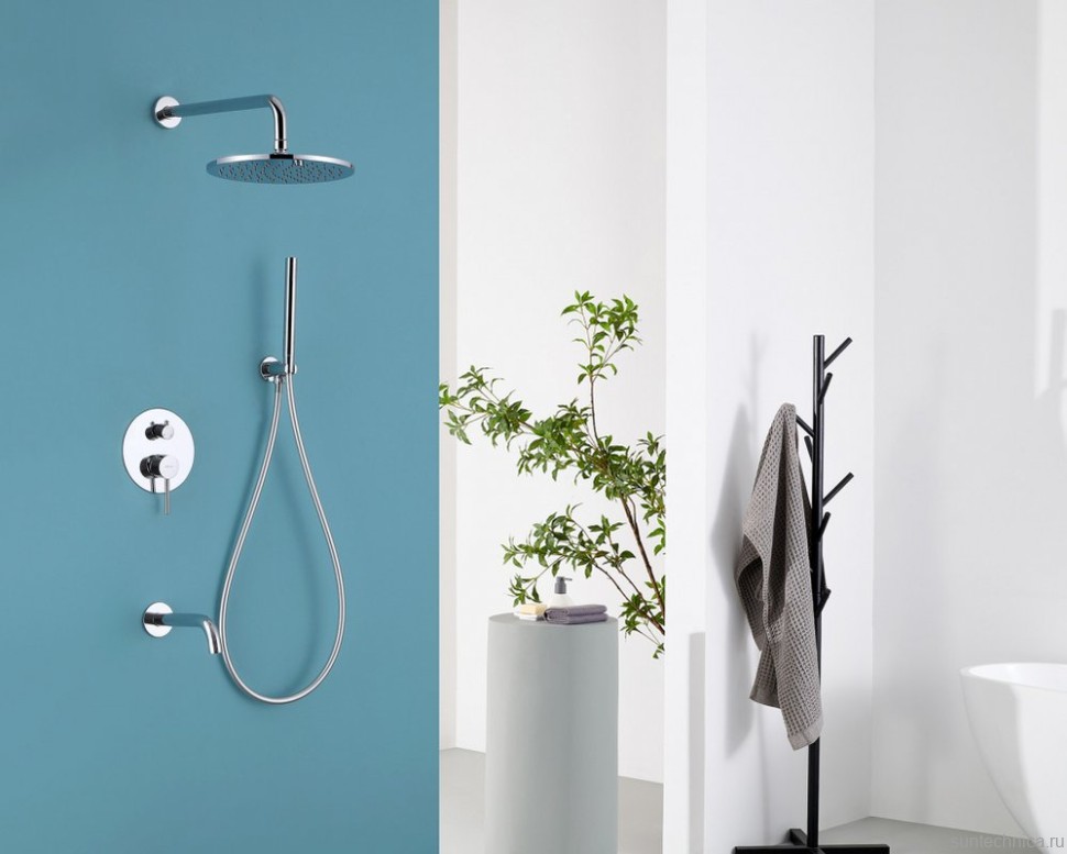 Душевой комплект Abber Wasser Kreis AF8117 С ВНУТРЕННЕЙ ЧАСТЬЮ, хром