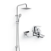 Душевой комплект Смеситель Wasserkraft Neime 1901 + Стойка A017